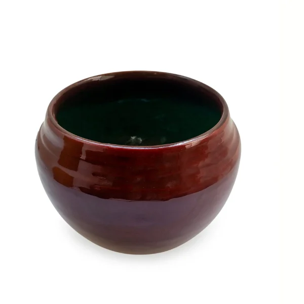 Χειροποίητο Κεραμικό Μπολ “Burgundy Depth” – Gloss Finish