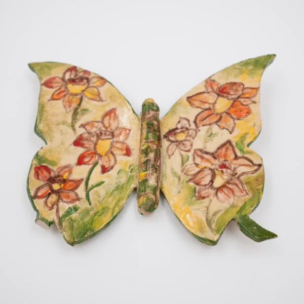 Κεραμική Πεταλούδα “Spring Garden” – Handpainted
