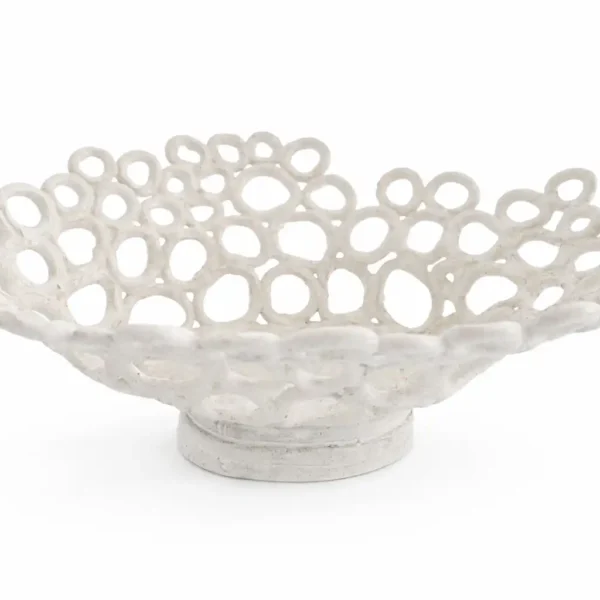 Organic Lace Bowl – Χειροποίητο Κεραμικό Διακοσμητικό Μπολ με Δαντελωτή Δομή