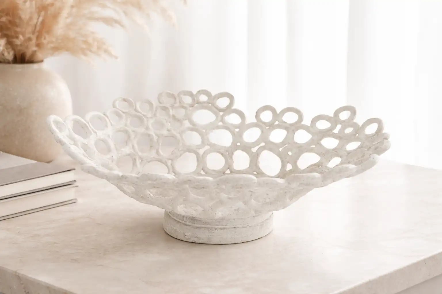 Organic Lace Bowl – Χειροποίητο Κεραμικό Διακοσμητικό Μπολ με Δαντελωτή Δομή - Image 2