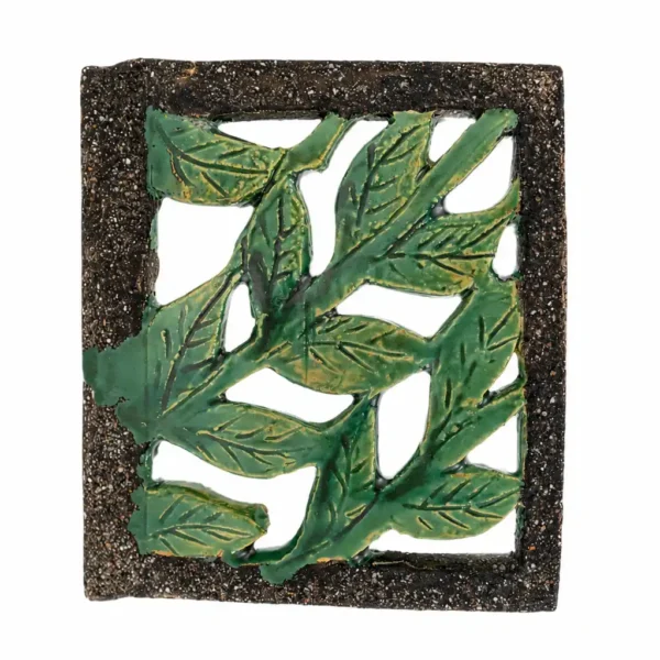 Χειροποίητη Κεραμική Θήκη Χαρτοπετσετών «Botanical Leaves»